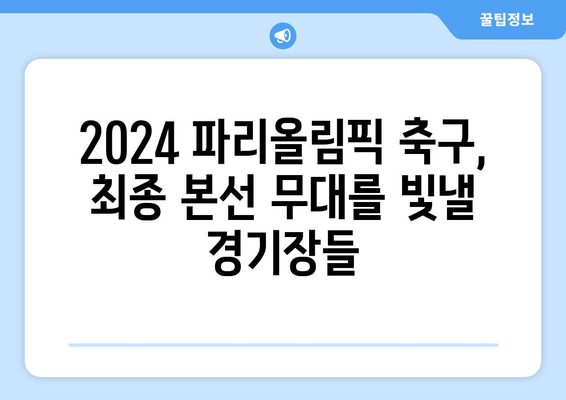 2024 파리올림픽 축구 최종 본선진출국 경기장