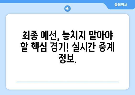 파리 양궁 최종 예선 중계: 리커브 남자 단체전/개인전 일정 및 방송 채널