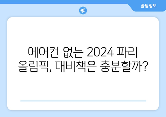 2024 파리 올림픽 폭염 대비: 에어컨 없는 과연 살아남을 수 있을까?