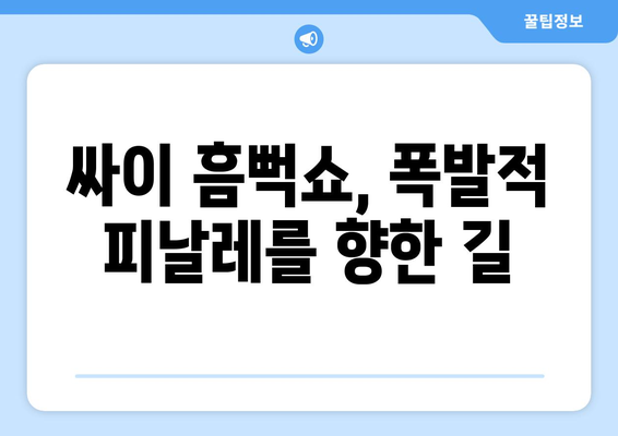 싸이 흠뻑쇼, 폭발적 피날레를 향한 길