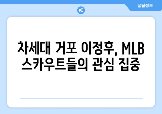 키움 히어로즈 이정후, MLB 진출 도전 선언