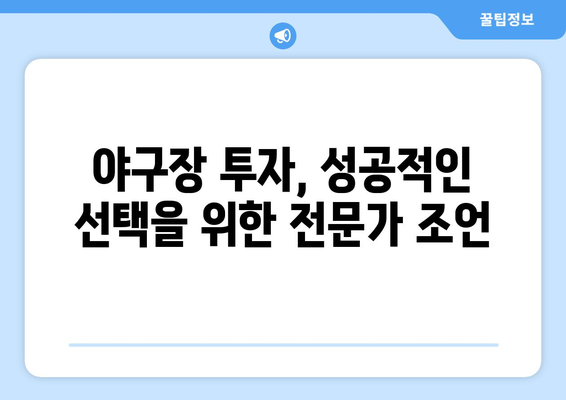 야구장 구매 가이드: 완벽한 경기장을 위한 모든 정보