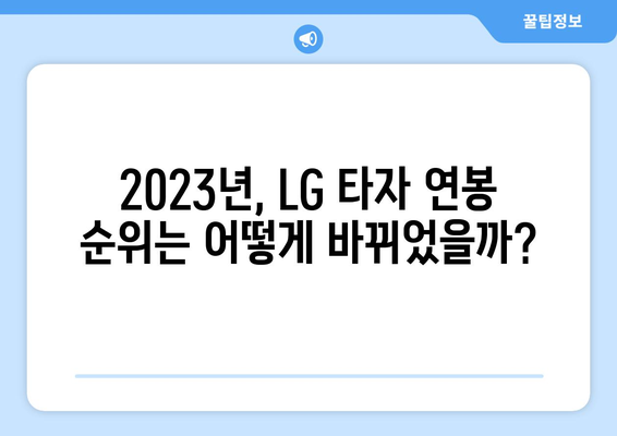 LG 트윈스 타자 연봉 순위