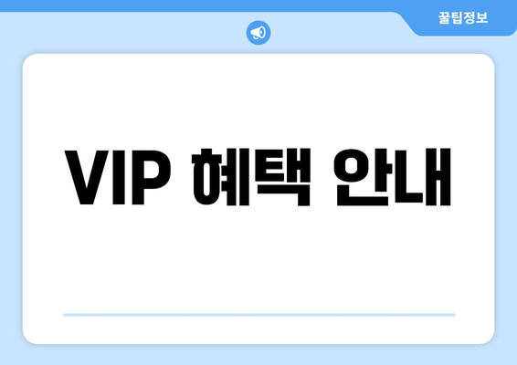 VIP 혜택 안내