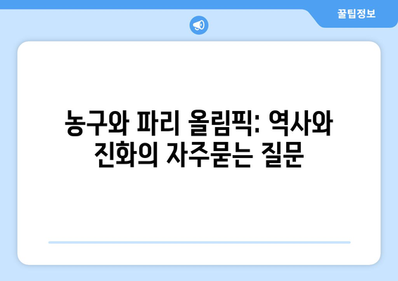 농구와 파리 올림픽: 역사와 진화