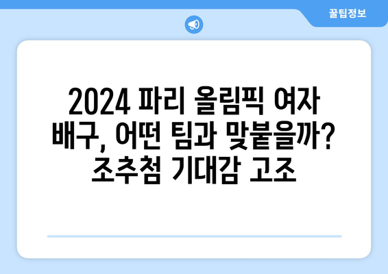 2024 파리 올림픽 여자 배구 조추첨 일 발표