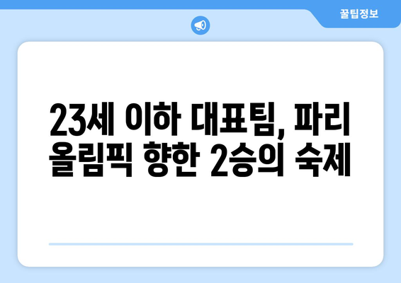 2024 AFC U23 아시안컵 8강 일정 및 상대 확정: 23세 이하 대표팀, 감독과의 만남, 파리 올림픽까지 2승