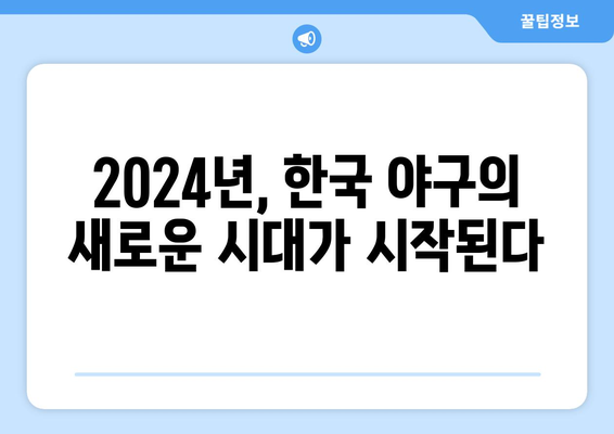 피치 클록과 로봇 심판: 2024년 한국 프로야구의 혁신