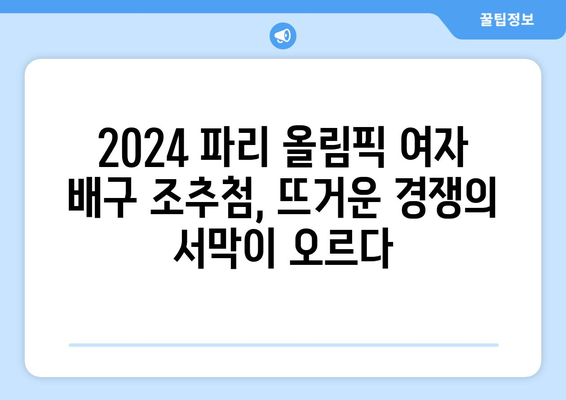 2024 파리 올림픽 여자 배구 조추첨일 발표