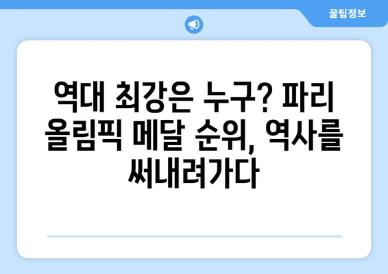 파리 올림픽 국가별 메달 순위