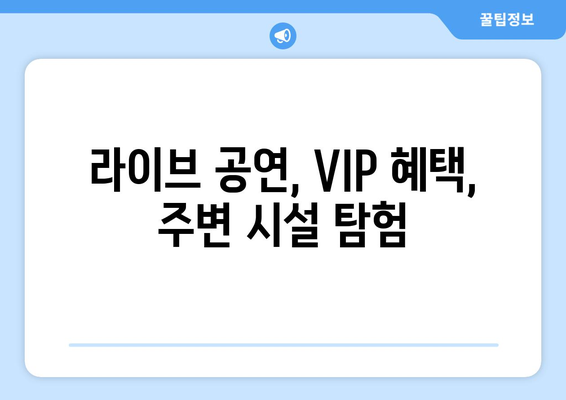 라이브 공연, VIP 혜택, 주변 시설 탐험