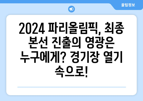 2024 파리올림픽 최종 본선진출국 결정 경기장