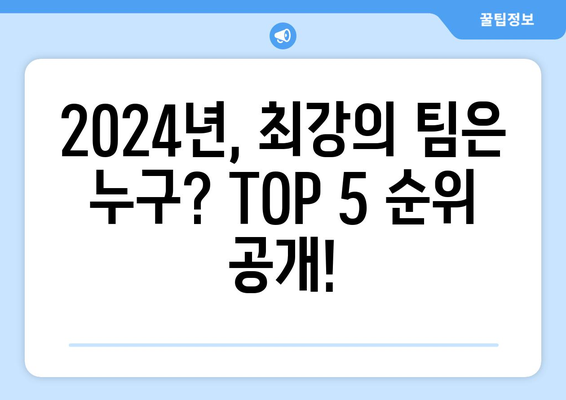 2024 한국 프로야구 순위 TOP 5와 역대 최고 기록