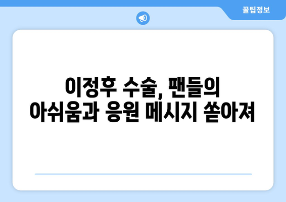 이정후, 수술 결정으로 2024년 출전 불가능