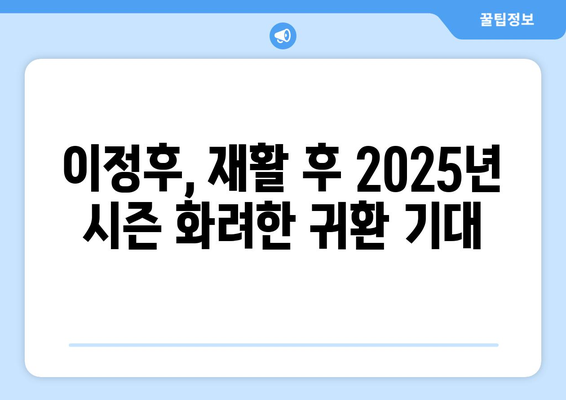 이정후, 수술 결정으로 2024년 출전 불가능