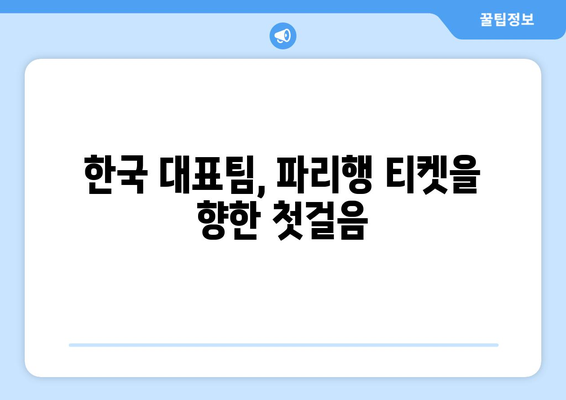 2024 AFC U23 아시안컵: 파리 올림픽 축구 한국 대표 일정 및 조편성