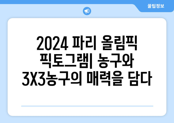 2024 파리 올림픽 농구, 3X3농구 픽토그램