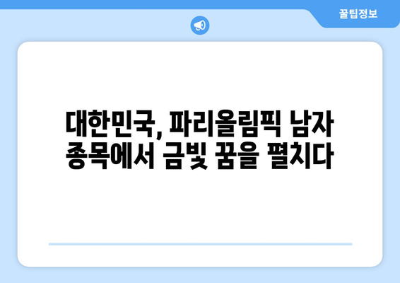 2024 파리 올림픽: 파리올림픽남자 출전선수 결정