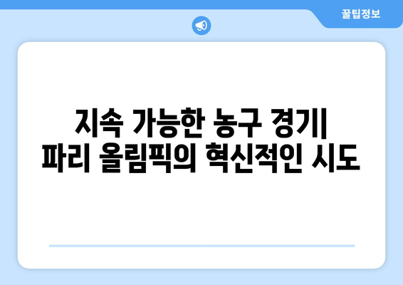 파리 올림픽 농구: 지속 가능성과 환경적 영향 논의