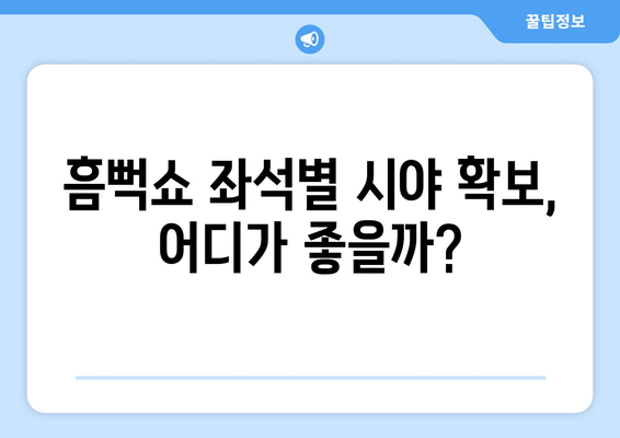 싸이 흠뻑쇼 2024 티켓팅 성공 방법과 좌석 가격 분석