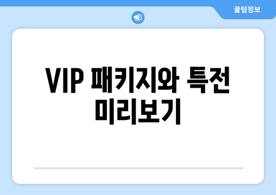 VIP 패키지와 특전 미리보기