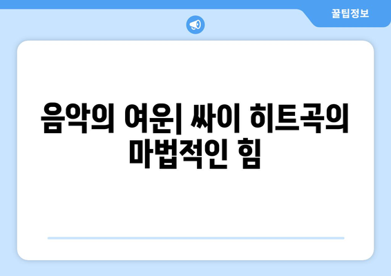 음악의 여운| 싸이 히트곡의 마법적인 힘