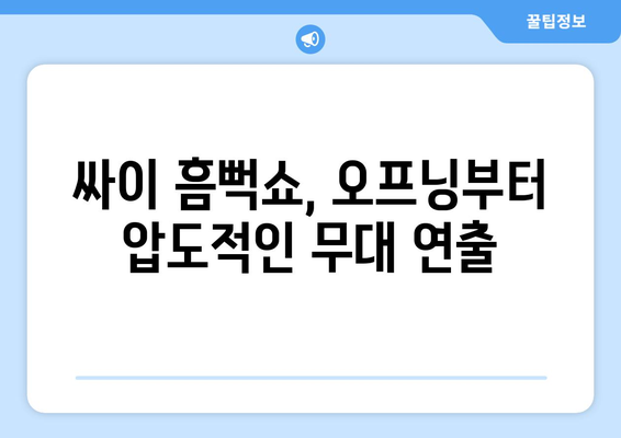 실망하지 않는 싸이 흠뻑쇼, 오프닝곡 