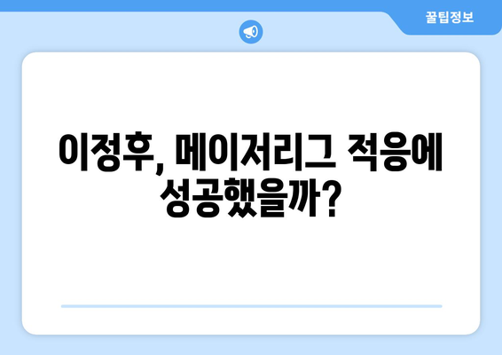 이정후 MLB 첫 시즌 성적 및 평가