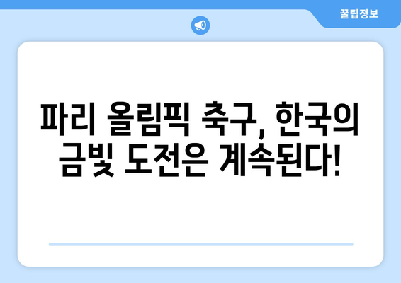 2024 파리 올림픽 축구 진출 확정 국가: 한국, 인도네시아 탈락