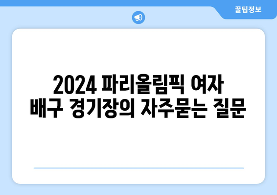 2024 파리올림픽 여자 배구 경기장