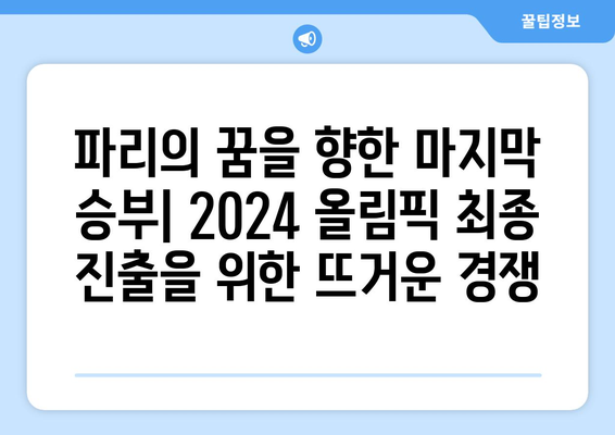 2024 파리올림픽 최종 본선진출국 결정 경기장