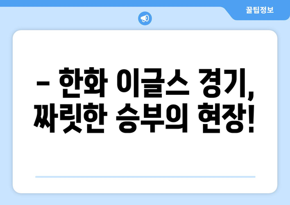 대전 볼거리 추천: 한화생명 이글스파크 한국 프로야구 경기 관람