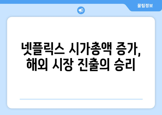 해외 확장과 인기 프로그램으로 넷플릭스 시가총액 증가