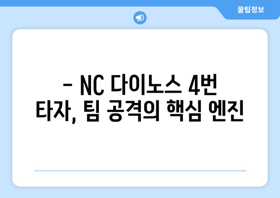 NC 다이노스 팀의 핵심: 4번 타자의 역할