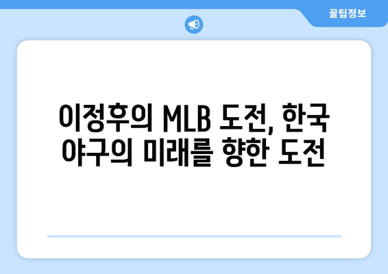 키움히어로즈 이정후, 2024년 MLB 도전 선언