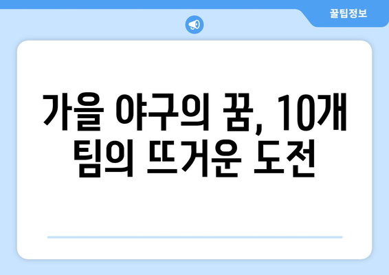 2024 한국 시리즈: 예선부터 결승전까지의 길