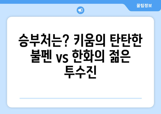 2024년 한국 프로야구 키움 히어로즈 vs 한화 이글스 분석