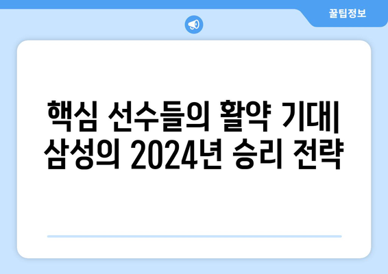 삼성 라이온즈: 삼성 라이온즈의 2024년 홈 경기 로스터