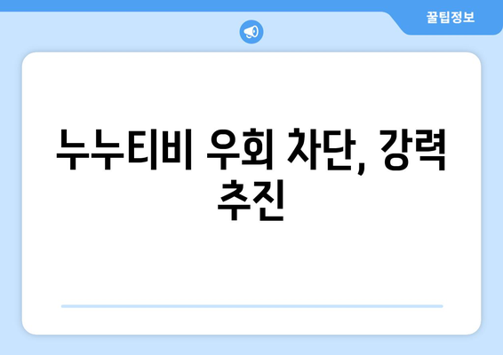 누누티비 재발 방지, 불법 우회 유통 차단 추진