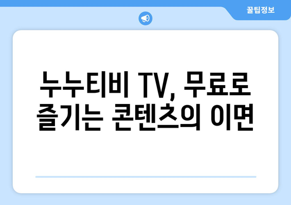 누누티비 TV에 관하여: 알아두면 좋은 사실