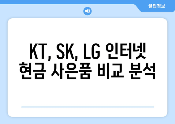 kt, sk, lg 인터넷 가입 시 현금 사은품 받기