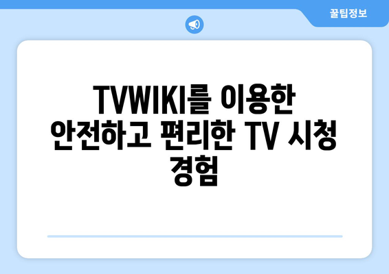 TVWIKI를 통한 TV 프로그램 편성표와 보안