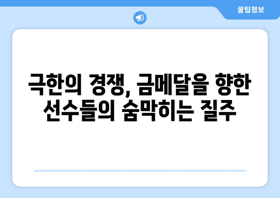 올림픽 금메달을 놓고 벌어지는 치열한 경쟁