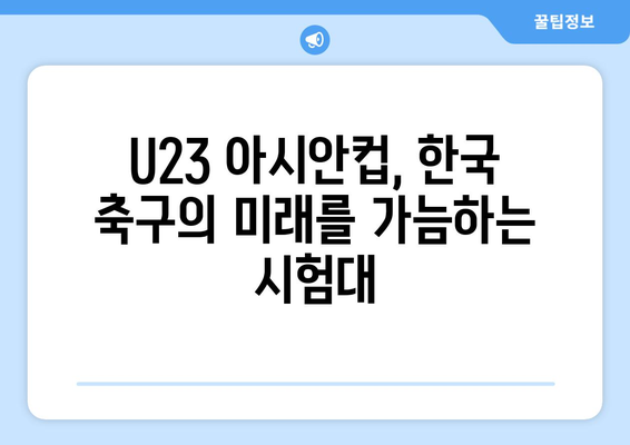 2024 파리 올림픽 축구로 가는 길: AFC U23 아시안컵의 영향