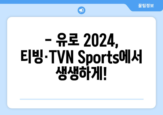 유로 2024 중계 (티빙, TVN Sports, 스포티비 미방송)