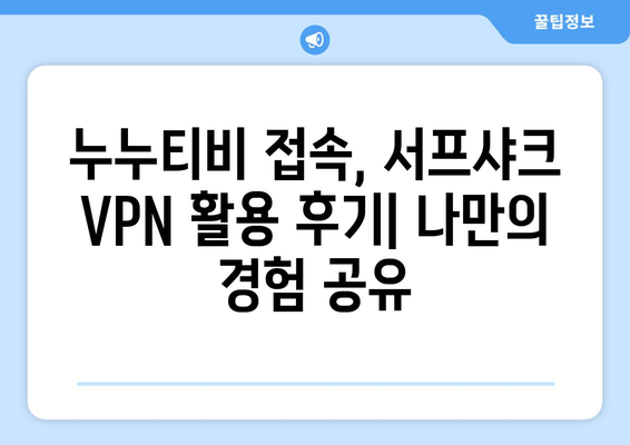 서프샤크 VPN을 통한 누누티비 접속 후기