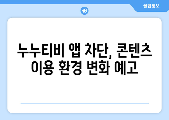 누누티비 전용 앱, 정부 차단 가능성