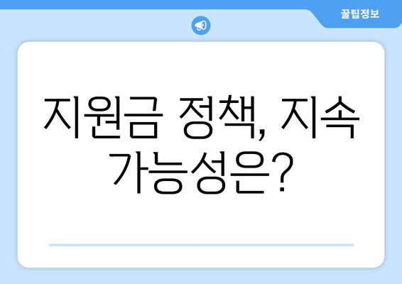 25만원 지원금: 불안한 시기를 위한 임시 조치인가 장기적인 사회적 안전망의 기초인가?