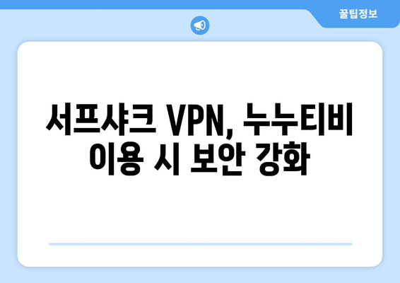 누누티비와 안전한 VPN 서프샤크의 기능