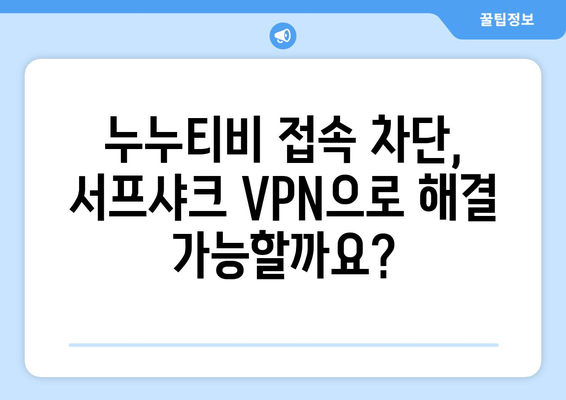 서프샤크 VPN이 누누티비 사용에 안전한가?